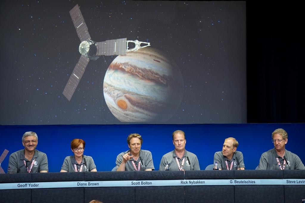 Nakon pet godina putovanja, oko milijardu dolara vrijedna misija Juno (Junona) Američke svemirske agencije (NASA) uspješno je ušla u orbitu Jupitera, u sklopu misije za istraživanje porijekla Sunčevog sistema, saopštila je NASA. ( Mintaha Neslihan Eroğlu - Anadolu Agency )