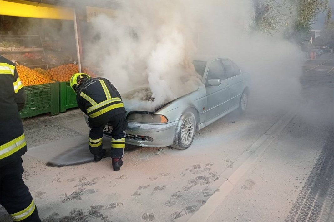 Gorio automobil, Banjaluka, požar