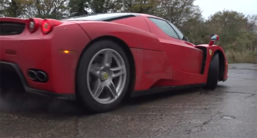 Ferrari Enzo drift, slow motion #video, Life.ba
