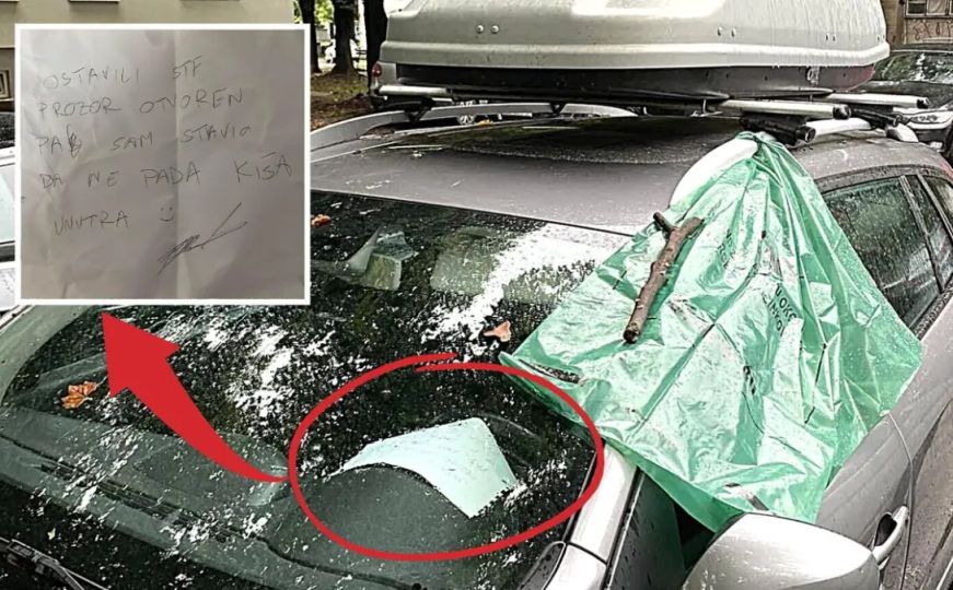 Prelijep gest građanina: Muškarac ostavio otvoren prozor na kiši, zatekao poruku u automobilu koja ga je ostavila bez teksta, Life.ba
