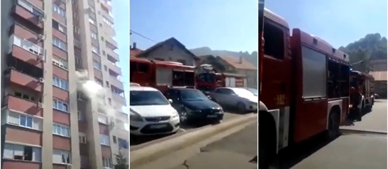 (VIDEO) Izbio požar u Tuzli u stanu, vatrogasci reagovali pa ga ugasili, Life.ba