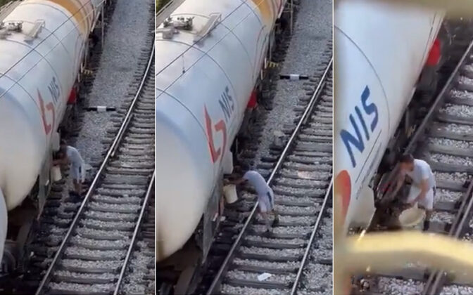 (VIDEO) Građani u šoku nakon što je isplivao snimak mladića koji krade gorivo iz voza u pokretu, Life.ba