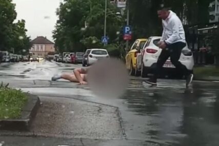 (VIDEO) Bez odjeće na sebi: Pijani muškarac &#8220;plivao&#8221; ulicama Gradiške, Life.ba